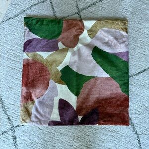 West Elm Green and Purple Pillow Cover